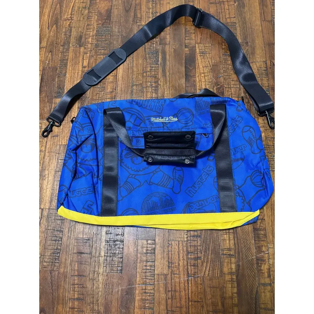 Denver Nuggets Mitchell & Ness NBA Retro Blue Gold Men’s Duffle Bag New NWOT